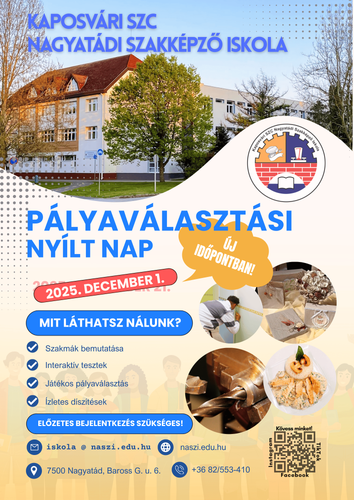 Pályaválasztási nyílt nap - Új időpontban - 2025