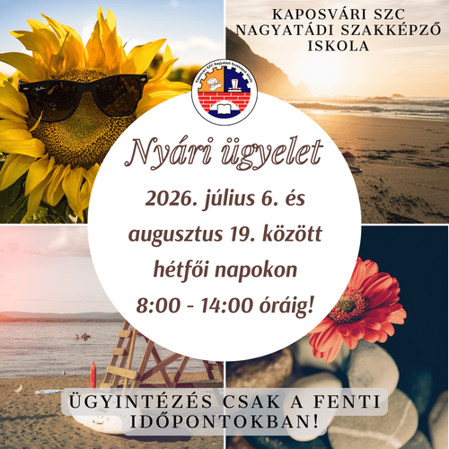 Nyári ügyelet - 2026